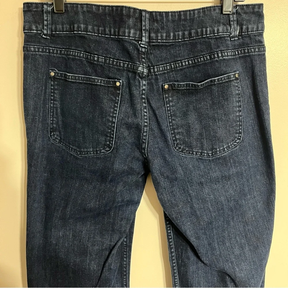 Women's Elle Wide Leg Dark Wash Mid Rise Jeans Size 14‎ 90s Y2K